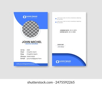 ID Card Template Design. Office Employee Id card vector. modern corporate identity business card template 