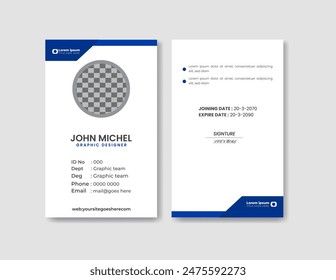 ID Card Template Design. Office Employee Id card vector. modern corporate identity business card template 