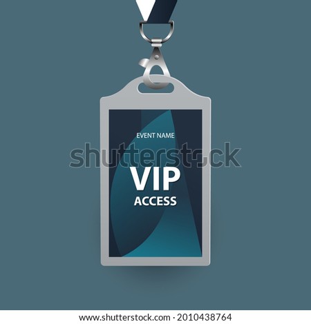 id card template design, vip acces