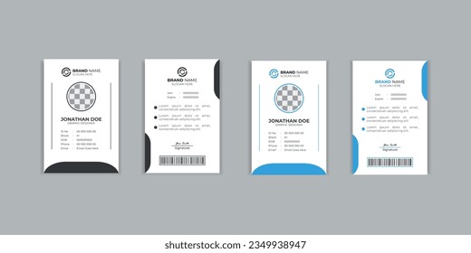 ID Card Template | Office Id card | 
 2 Color Bundle Employee Id card for your company	