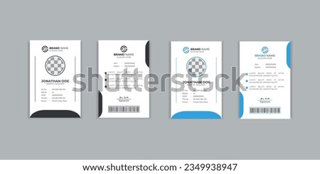 ID Card Template | Office Id card | 
 2 Color Bundle Employee Id card for your company	