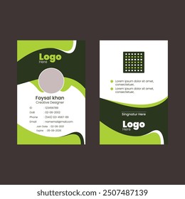 ID card template for use in commercial applications