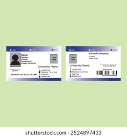 ID Card Template for your Educational Institution. Could be use for Teacher, Student and Employee. 