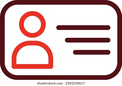 Tarjeta De Identificación Línea Gruesa Dos Iconos De Color Para Uso Personal Y Comercial.
