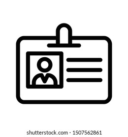 id card thin line vector icon