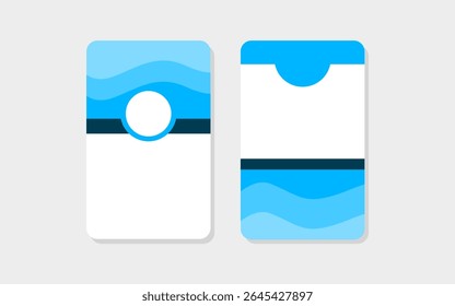 Id card two blue wave business card templates for modern branding.