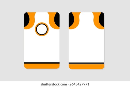 Id card two orange and black business card templates for professional branding.