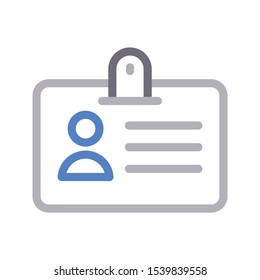 id card  vector color line icon