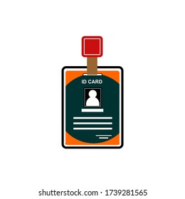 diseño vectorial de tarjeta id blanco aislado  