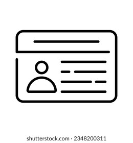 Id card vector design isolated on white background