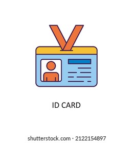 Ilustración de diseño de iconos de esquema rellenados por el vector de la tarjeta de identificación. Símbolo de banca y pago en fondo blanco EPS 10 Archivo