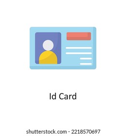 Id Card Vector Flat Icon Design illustration. Banking and Payment Symbol on White background EPS 10 File