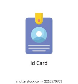 Id Card Vector Flat Icon Design illustration. Banking and Payment Symbol on White background EPS 10 File