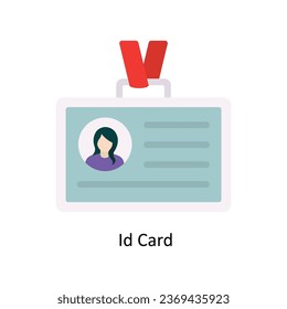  Id Card vector Flat Icon Design illustration. Symbol on White background EPS 10 File