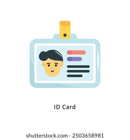 ID Card Vector Flat Icon Design illustration Symbol on White background EPS 10 File 