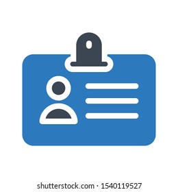 id card vector glyph color  icon