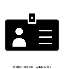 Id Card Vector Glyph Icon For Personal And Commercial Use.
