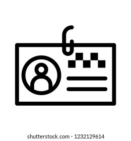 Id card vector icon