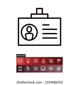  Id card vector icon