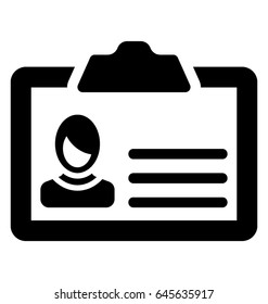 ID Card Vector Icon