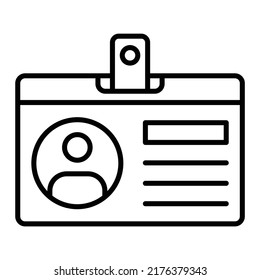 Icono vectorial de tarjeta de identificación. Se puede usar para imprimir, móviles y aplicaciones web.
