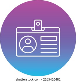 Icono vectorial de tarjeta de identificación. Se puede usar para imprimir, móviles y aplicaciones web.