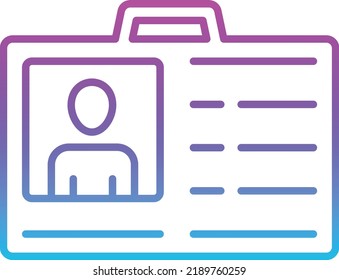 Icono vectorial de tarjeta de identificación. Se puede usar para imprimir, móviles y aplicaciones web.
