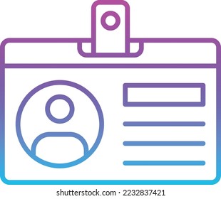 Icono vectorial de tarjeta de identificación. Se puede usar para imprimir, móviles y aplicaciones web.