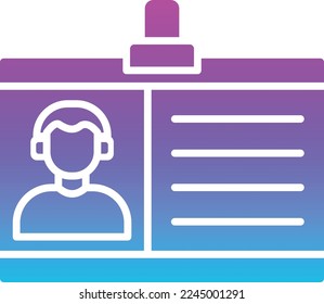 Icono vectorial de tarjeta de identificación. Se puede usar para imprimir, móviles y aplicaciones web.