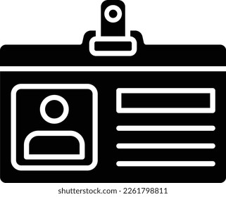 Id Card vector icon. Can be used for printing, mobile and web applications.