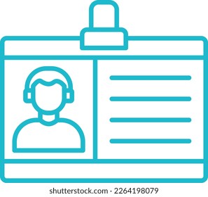Icono vectorial de tarjeta de identificación. Se puede usar para imprimir, móviles y aplicaciones web.