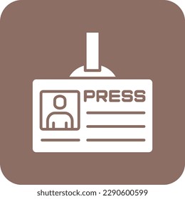 Icono vectorial de tarjeta de identificación. Se puede usar para imprimir, móviles y aplicaciones web.