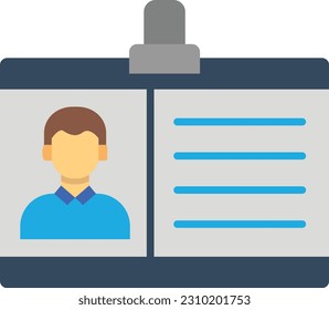 Icono vectorial de tarjeta de identificación. Se puede usar para imprimir, móviles y aplicaciones web.