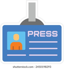 Icono de Vector de tarjeta de identificación. Se puede utilizar para la impresión, aplicaciones móviles y de Web.