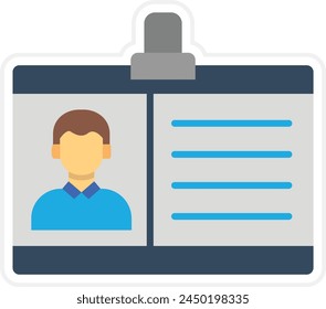 Id Card vector icon. Can be used for printing, mobile and web applications.