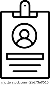Id Card vector icon. Can be used for printing, mobile and web applications.