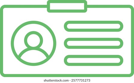 Id Card vector icon. Can be used for printing, mobile and web applications.