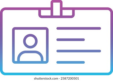 Id Card vector icon. Can be used for printing, mobile and web applications.
