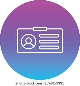 Id Card vector icon. Can be used for printing, mobile and web applications.
