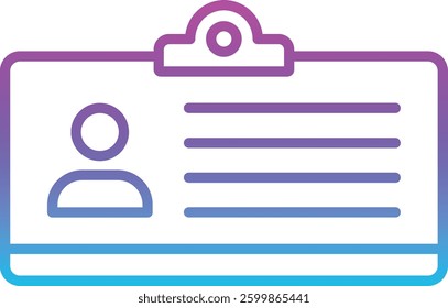 Id card vector icon. Can be used for printing, mobile and web applications.