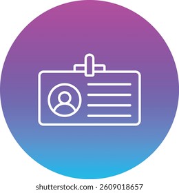 Id Card vector icon. Can be used for printing, mobile and web applications.