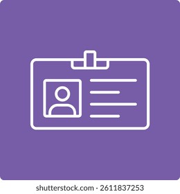 Id Card vector icon. Can be used for printing, mobile and web applications.