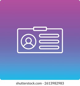 Id Card vector icon. Can be used for printing, mobile and web applications.