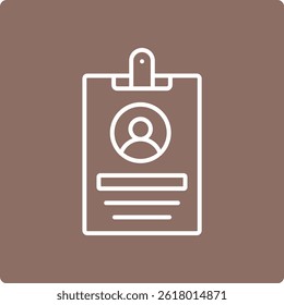 Id Card vector icon. Can be used for printing, mobile and web applications.