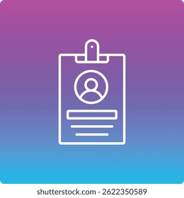 Id Card vector icon. Can be used for printing, mobile and web applications.