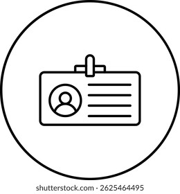 ID-Kartenvektorsymbol. Kann für Druck-, Mobil- und Web-Anwendungen verwendet werden.