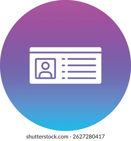 Id card vector icon. Can be used for printing, mobile and web applications.