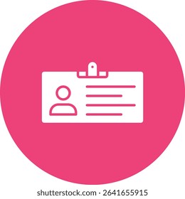 ID Card vector icon. Can be used for printing, mobile and web applications.