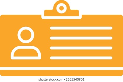 Ícone de vetor de cartão de ID. Pode ser usado para impressão, aplicativos móveis e da Web.