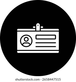 Icono de Vector de tarjeta de identificación. Se puede utilizar para aplicaciones de impresión, móviles y de Web.